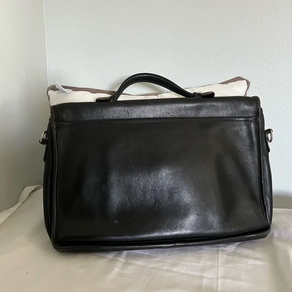 Coach vintage Black Leather briefcase